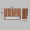 3 Doors Modular Wall Mounted Kitchen Cabinet With Organizer Shelf In Aisan Walnut Finish