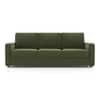 Apollo Compact High Back 3 Seater Fabric Sofa in Moss Green Colour