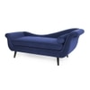 Kabera Velvet Chaise Lounger in Navy Blue Colour