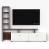 Bluewud Amy Engineered Wood Tvcabinet In Brown Maple & White Finish