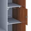 Loretta Engineered Wood 2 Sliding Door Wardrobe in Wheat Brown Walnut Finish