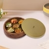 Metalsmith Wooden Storage Box with Lid Brown Finish Organizer