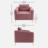Arab Velvet 1 Seater Sofa Peach Color