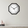 Octagon Wooden Wall Clock with Worded Hour Dial
