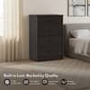 Ben Engineered Wood Chest of 4 Drawers in Dark Wenge Finish