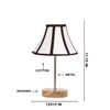 Devansh Off-White Cotton Vintage  Lamp With Natural  Wood Base  & Steel Pipe  (12X17.75)