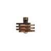 Star Brown Solid Wood Wall Lights