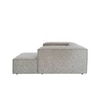 Elegantedge Wood Left Aligned 2-Seater With Upholstery Non Storage Sofa In White Colour