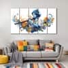 The Castle Decor Krishna Ji Wall Painting Wooden Framed 27x48 Inch (Style 20)