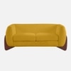 Amala Velvet 2 Seater Sofa Yellow in Colour