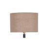 Cleo Beige Natural Fiber Floor Lamp with Black Iron Base