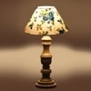 Devansh Multicolor Cotton Table Lamp With  Wood Natural Base (10X18 Inches)-38