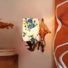 Devansh Metal Electric Wall Light in Antique Gold Colour with Multi Shade Count of 1 Light