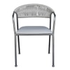 Costa Outdoor Table Set with 1 Table and 2 Chairs in Gun Metal Grey