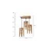 Jet Brown Solid Wood Cluster Hanging Light