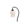 Milky Frosted Glass Curvy Table lamp with Iron Base (SP47)
