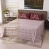 Maroon Shade Floral Cotton 400 Tc Flat Super King Bed Size Sheet With 2 Pillow Cover