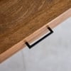 Gabrielle Solid Wood Desk with Metal Fram in Natural Finish