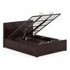 Almaya Solid Wood King Size Hydraulic Storage Bed In Mahogany Finish