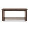 Adele Rectangular Engineered Wood Coffee Table In Classic Walnut Finish