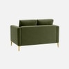 Arab Velvet 2 Seater Sofa Olive Green Color