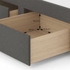 Holmebrook Engineered Wood King Size Drawer Storage Upholstered Bed In Urban Grey Colour
