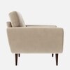Faro Velvet 1 Seater Sofa in Cream Colour