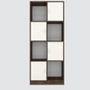 8 Shelves Semi Open Multipurpose Matrix Kitchen Cabinet In Highland Pine & Cochwood Brown Finish