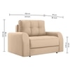 Calliro  Pull Out Sofa cum Bed  in Cream Colour