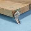 Ireka Homes Kaarigari Acacia Wood Trivet with Metal Legs (8x2 in)