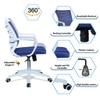 Iinea Mid Back Ergonomic Chair in Blue Colour