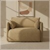 Cozychic Wood 1 Seater With Upholstery Non Storage Sofa In Yellow Colour