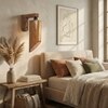 Cedar Brown Solid Wood Wall Lights
