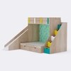 Sleep N SlideBunk Bed 6X5 Drawers On Wheels In Oak and Cyan Colour67
