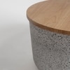 Avery Rubberwood Coffee Table In Gray Finish