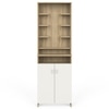 Bluewud Shubh Engineered Wood Prayerut In European Oak & White Finish