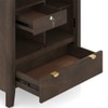 Toledo Solid Wood 2 Door Wardrobe In Dark Chestnut Finish