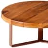 Inseparables Teak Wood Cake Stand Copper