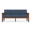 Raynor 3 Seater Wooden Sofa (Midnight Indigo Blue)