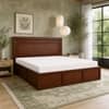 Sahaj Solid Wood Comfort King Bed Hydraulic Storage Provincial Teak Finish Mattress 72 x 78 Inches