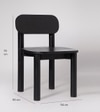 Sita Solid Wood Dining Chair In Black Finish