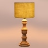 Devansh Yellow  Jute   Table Lamp With  Wood Natural Base (7X17.5 Inches)-17