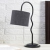 Grey Jute Zig Zag Curvy table lamp with Iron Base (SP42)