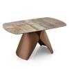Aeris Oval Metal Coffee Table in Jupiter Spanish Ceramic Finish