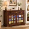 Rangrez Sheesham Wood Sideboard in Provincial Teak Finish