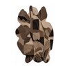 Handmade Wool Shaped Rug Modern Abstract Brown Beige 9 x 12 Feet Carpet