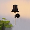 Devansh Metal Wall Mounted Lamp With Black Cotton Shade