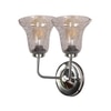 Devansh Steel Electric Wall Light in Steel Colour with Transparent Shade Count of 2 Lights