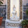 Slate Buddha White Fiber Glass Indoor Fountain