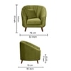 Nilo Velvet 1 Seater Sofa  in Mint Green Colour